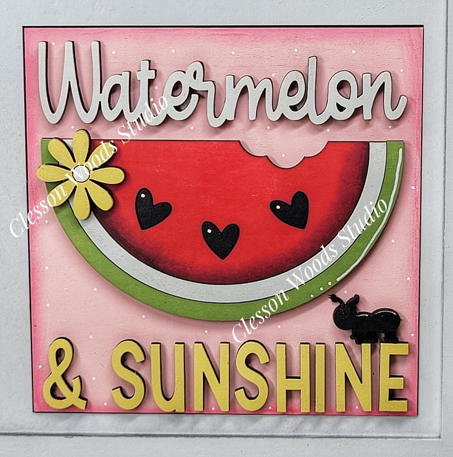Watermelon - 4.25" Layered Square Inserts
