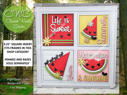 Watermelon - 4.25" Layered Square Inserts