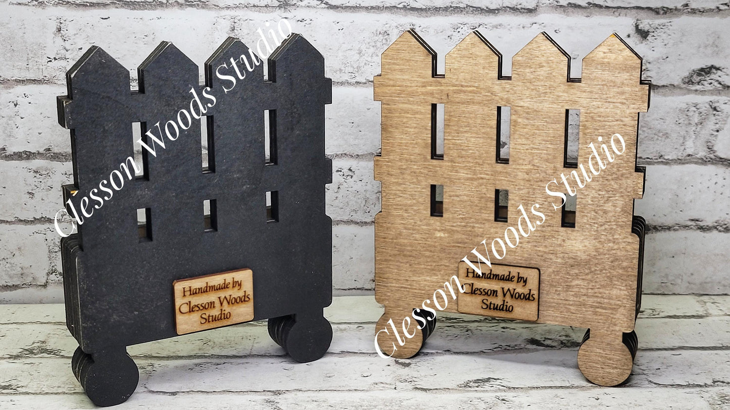 Cottage Drawer Fence Style Display for Seasonal Inserts