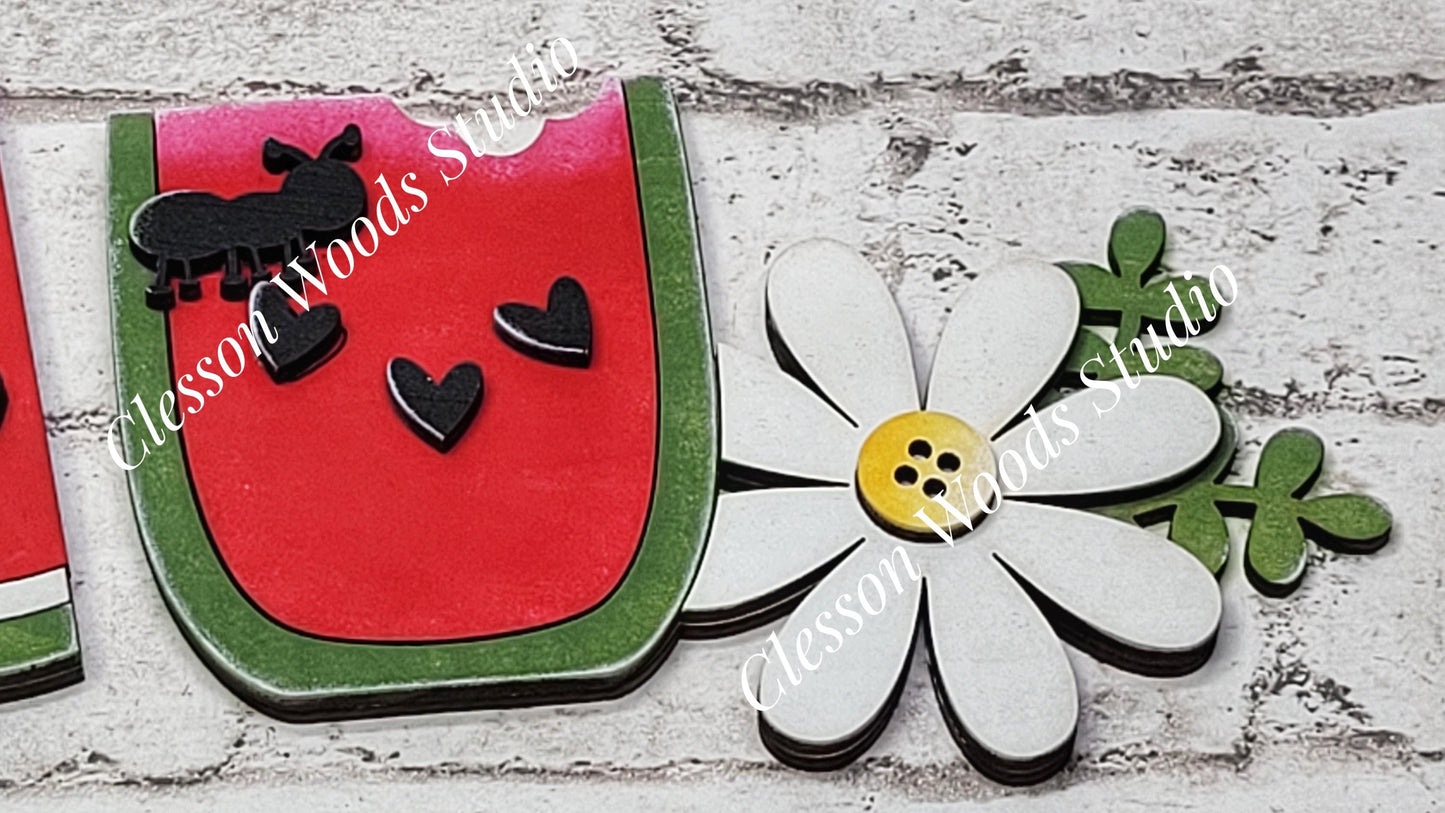 Cottage Drawer Insert Set of 2 Watermelon