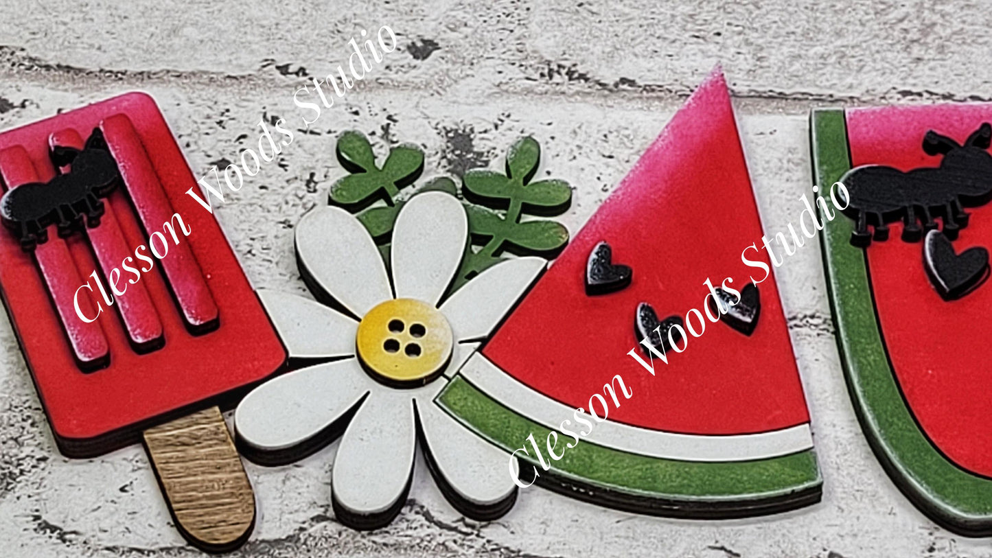 Cottage Drawer Insert Set of 2 Watermelon