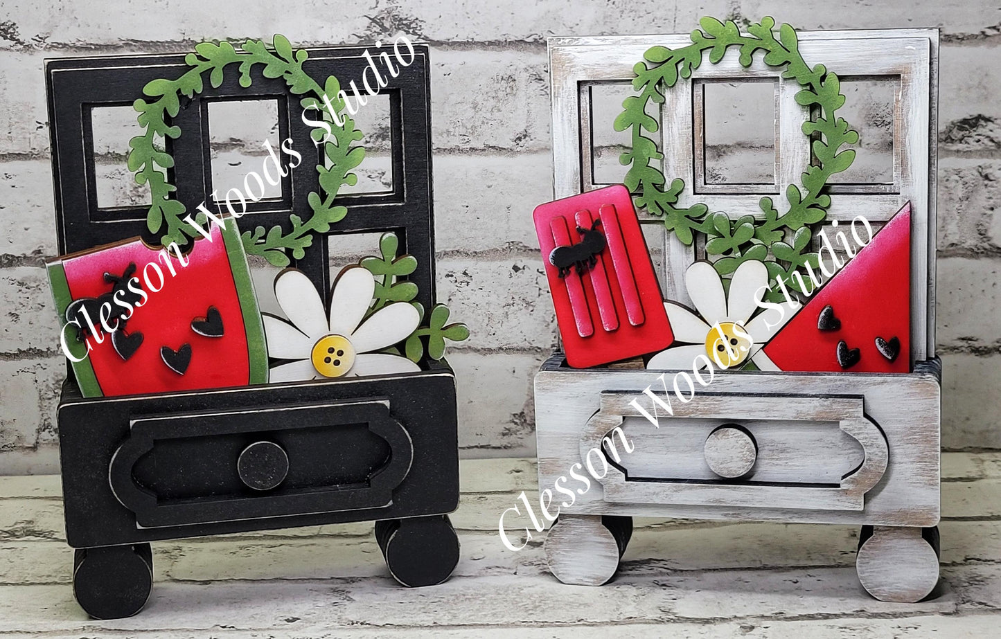 Cottage Drawer Insert Set of 2 Watermelon