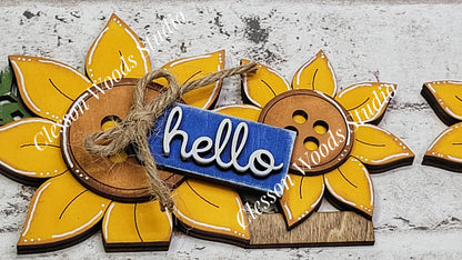 Cottage Drawer Insert Set of 2 Sunflowers