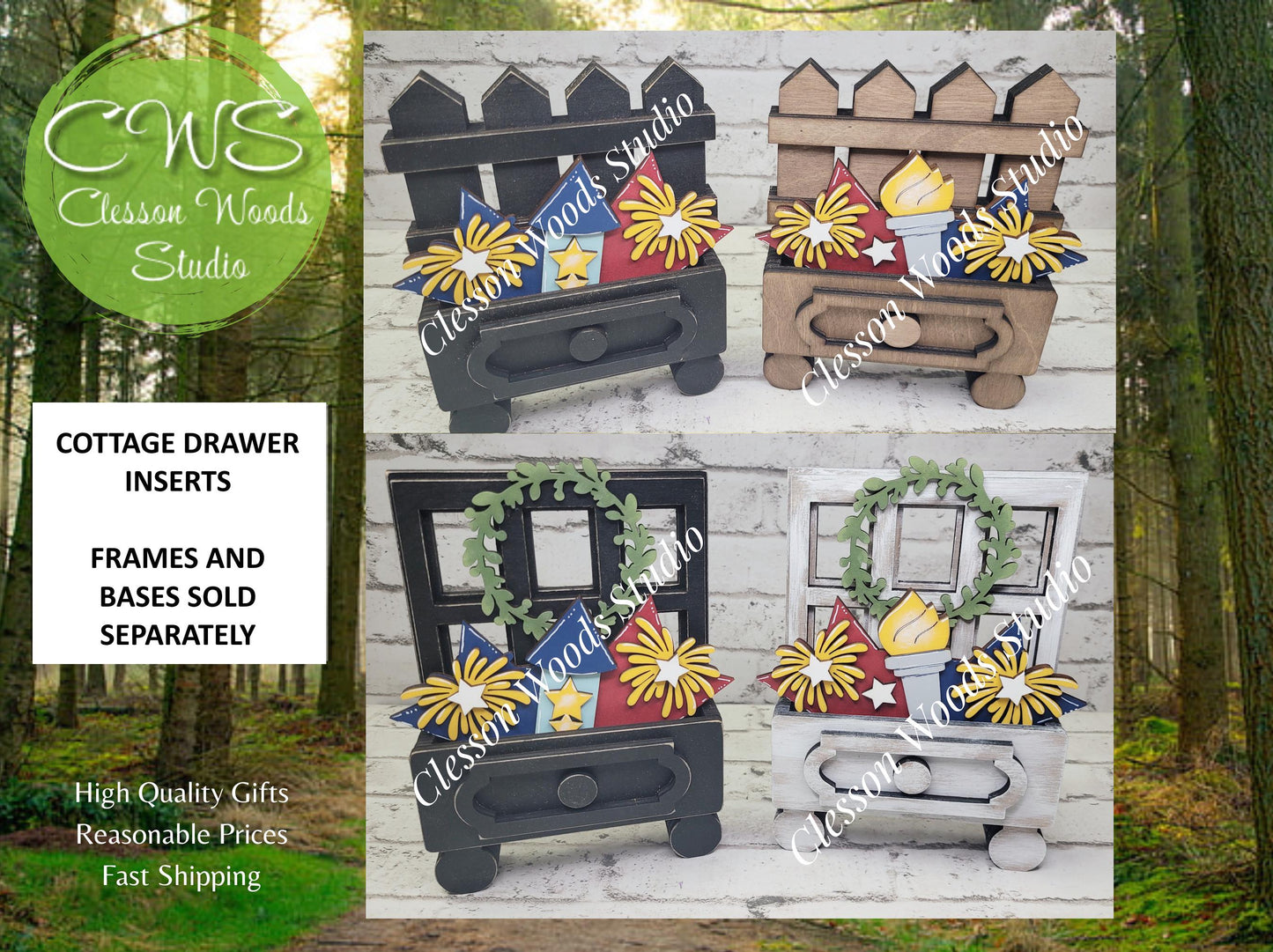 Cottage Drawer Insert Set of 2 July