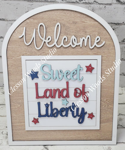 Arched Welcome Frame for 4.25" Square Inserts