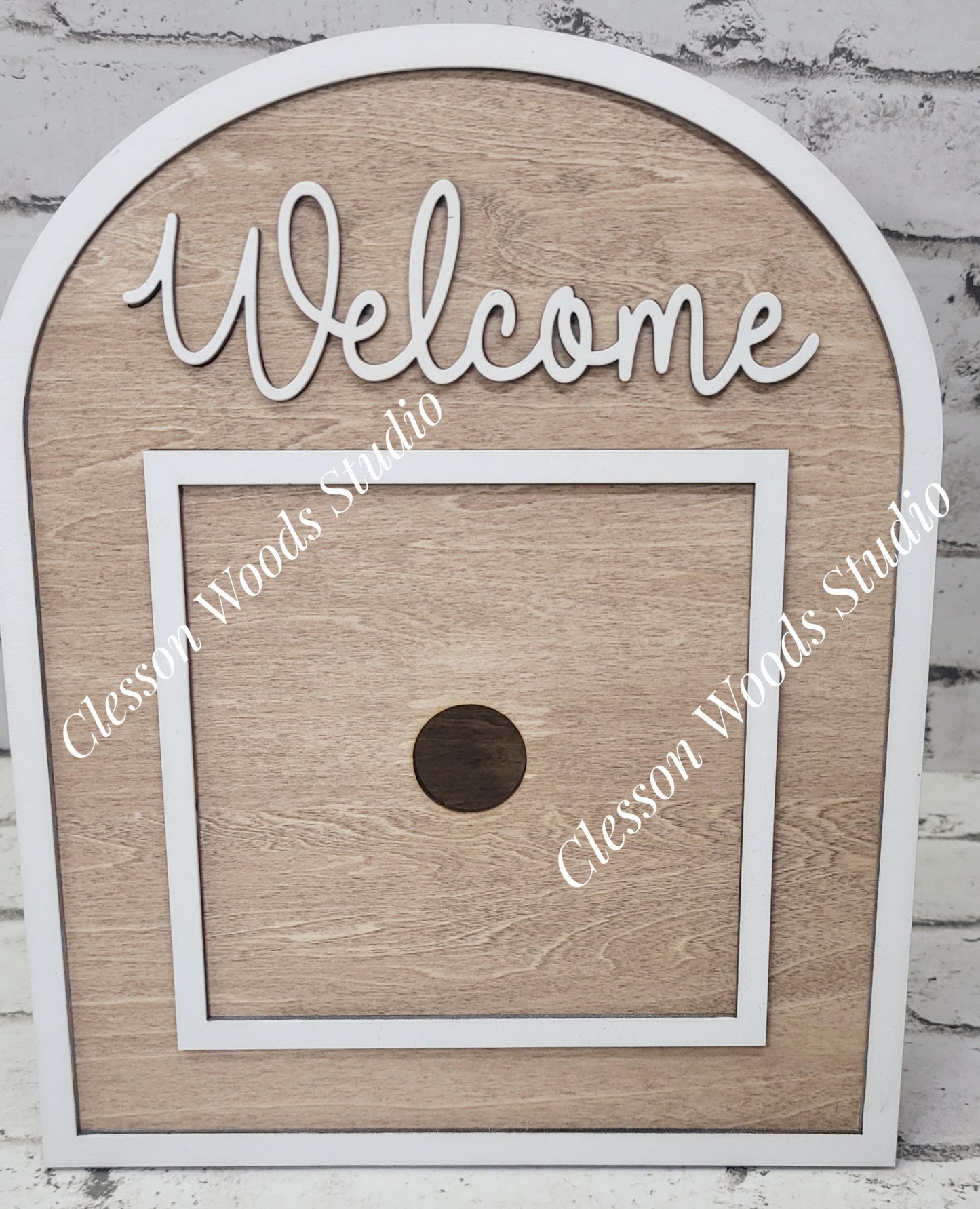 Arched Welcome Frame for 4.25" Square Inserts