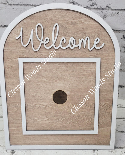 Arched Welcome Frame for 4.25" Square Inserts