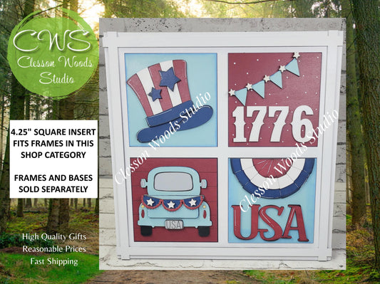 July Bundle 1 - 4.25" Layered Square Inserts