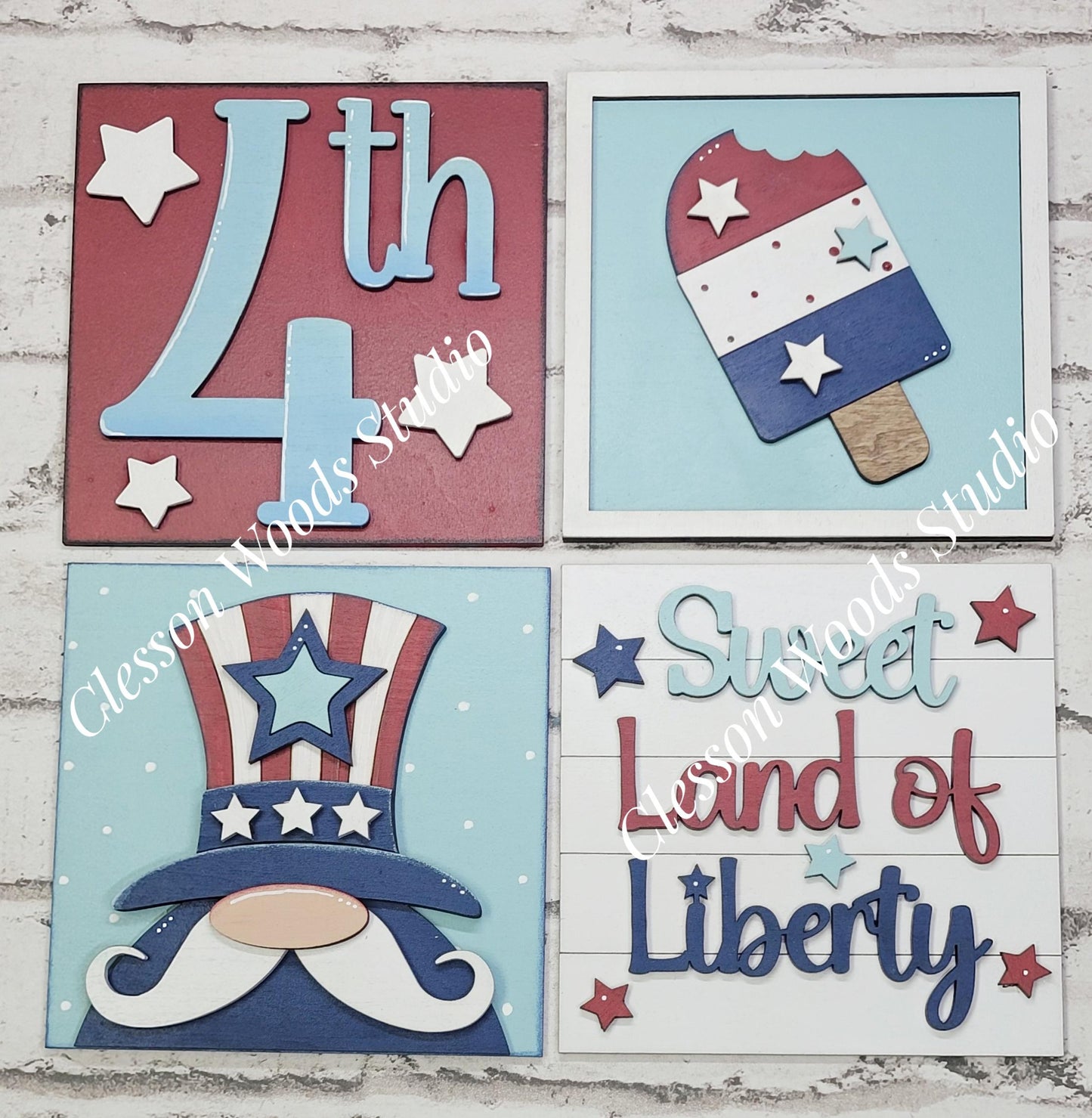 July Bundle 2 - 4.25" Layered Square Inserts