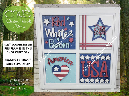 July Bundle 3 - 4.25" Layered Square Inserts