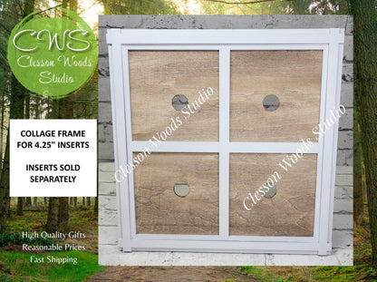 Collage Frame for 4.25" Square Seasonal Inserts - White