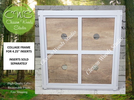 Collage Frame for 4.25" Square Seasonal Inserts - White