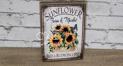 Sunflower Farm & Market Wood Sign