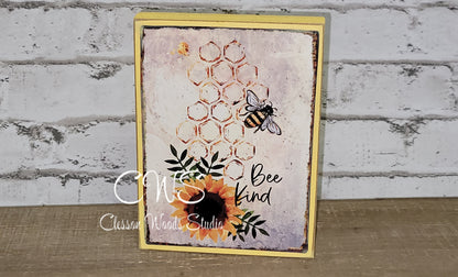 Bee Kind Sunflower and Bee Wood Sign