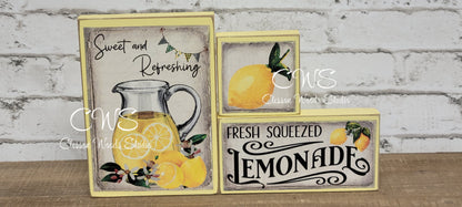 Fresh Squeezed Lemonade 3 Pc Block Set