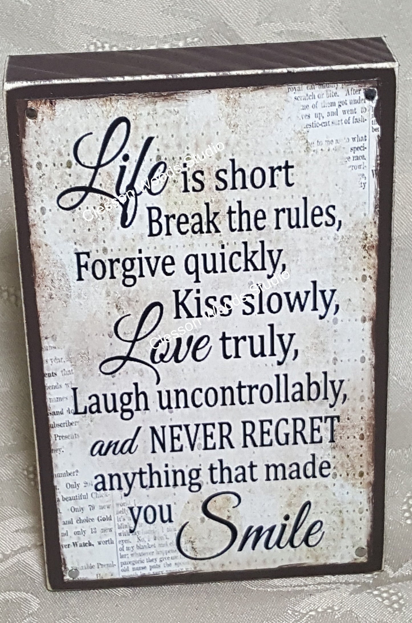 Life Is Short Quote Block