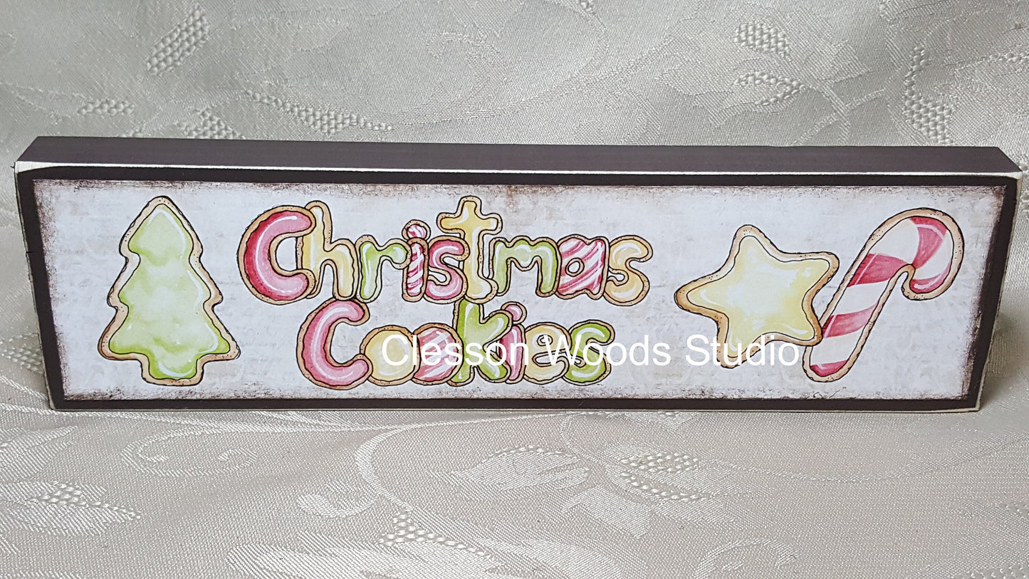 Christmas Cookies Wood Sign