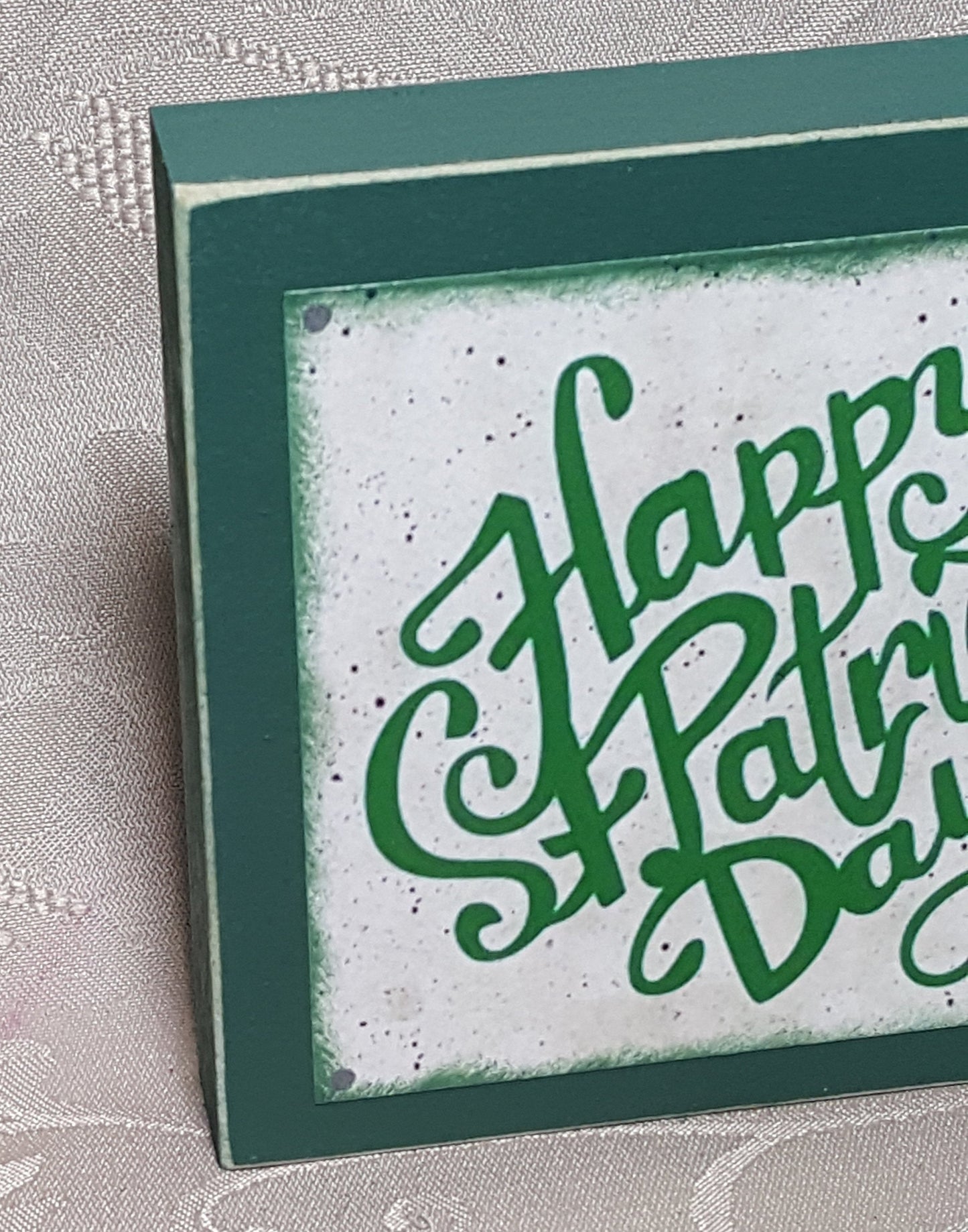 Happy St. Patrick's Day Wood Block Sign