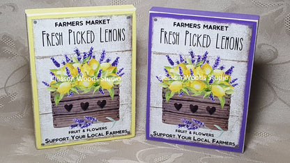Fresh Picked Lemons Small Wood Block