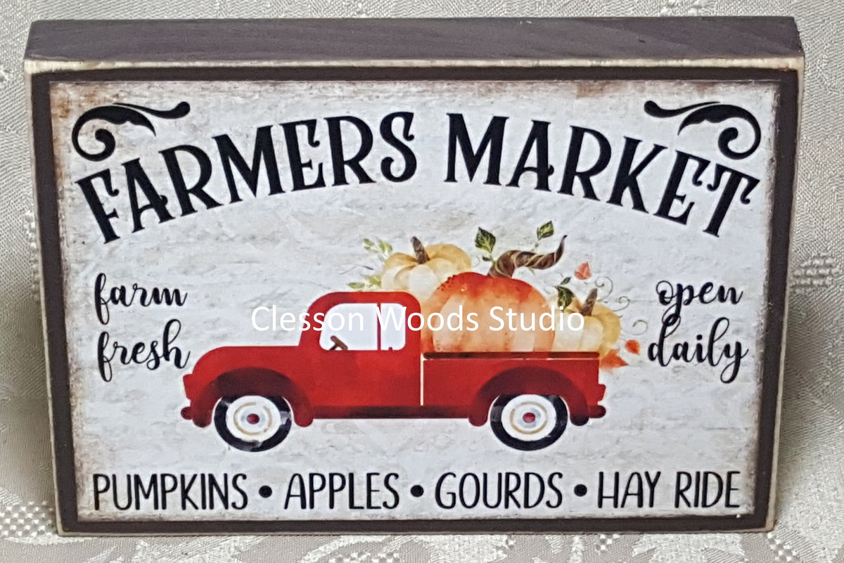 Vintage Farmers Market Sign
