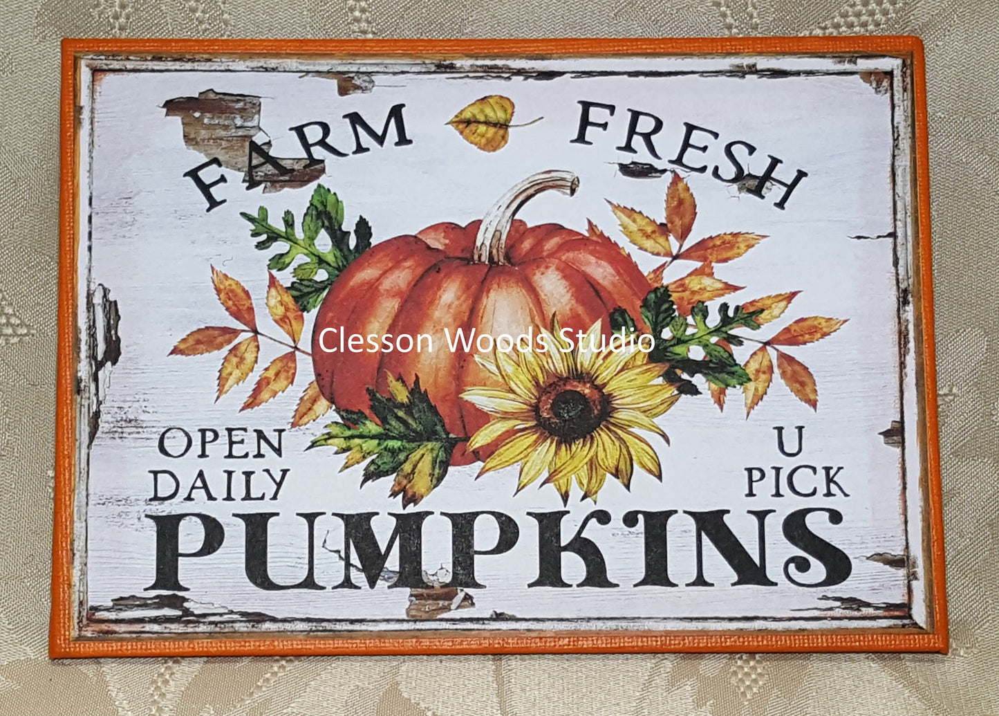 Farm Fresh Pumpkins (Orange) 7"x5" Canvas