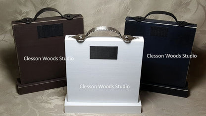 Christmas Gnomes With JOY Banner (Red Frame) 5x5 Canvas Panel