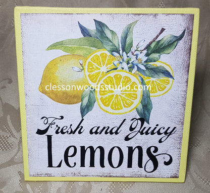Fresh and Juicy Yellow 5x5 Canvas Panel