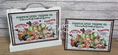 Pumpkin Spice Trading Company (Brown) 7x5" Interchangeable Canvas or Display Set
