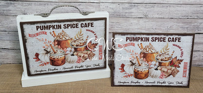 Pumpkin Spice Cafe (Brown) 7x5" Interchangeable Canvas or Display Set