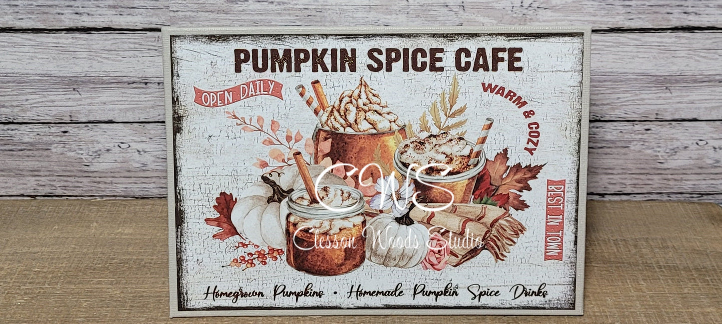 Pumpkin Spice Cafe (Neutral) 7x5" Interchangeable Canvas or Display Set