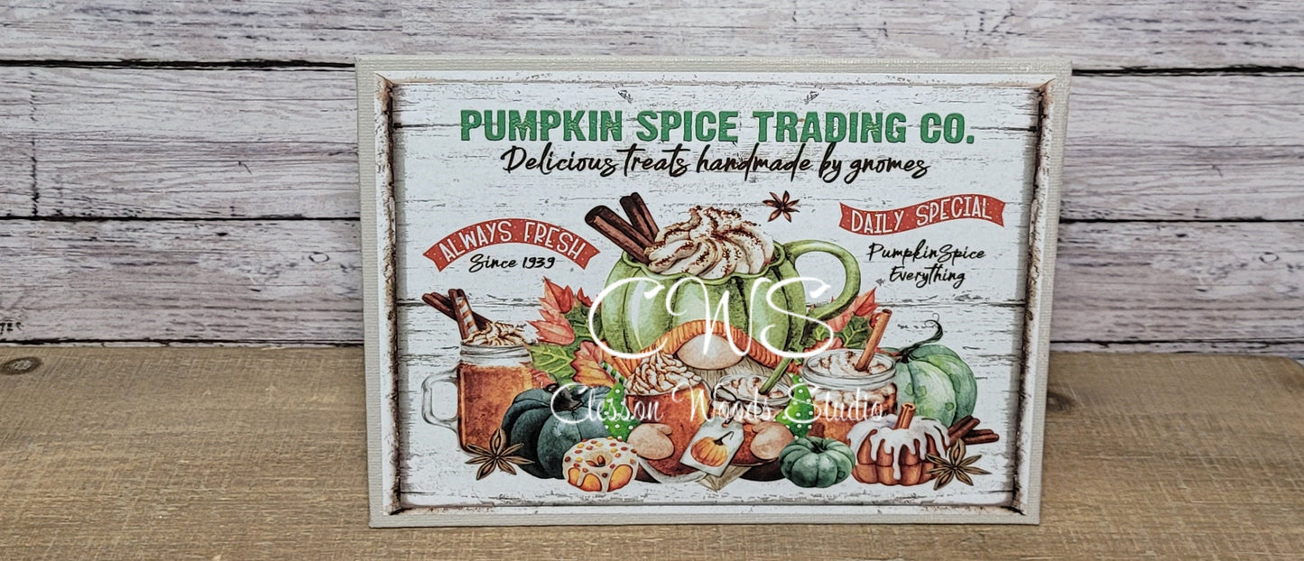 Pumpkin Spice Trading Company (Neutral) 7x5" Interchangeable Canvas or Display Set