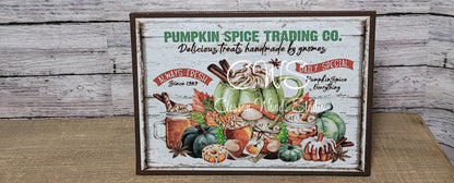 Pumpkin Spice Trading Company (Brown) 7x5" Interchangeable Canvas or Display Set