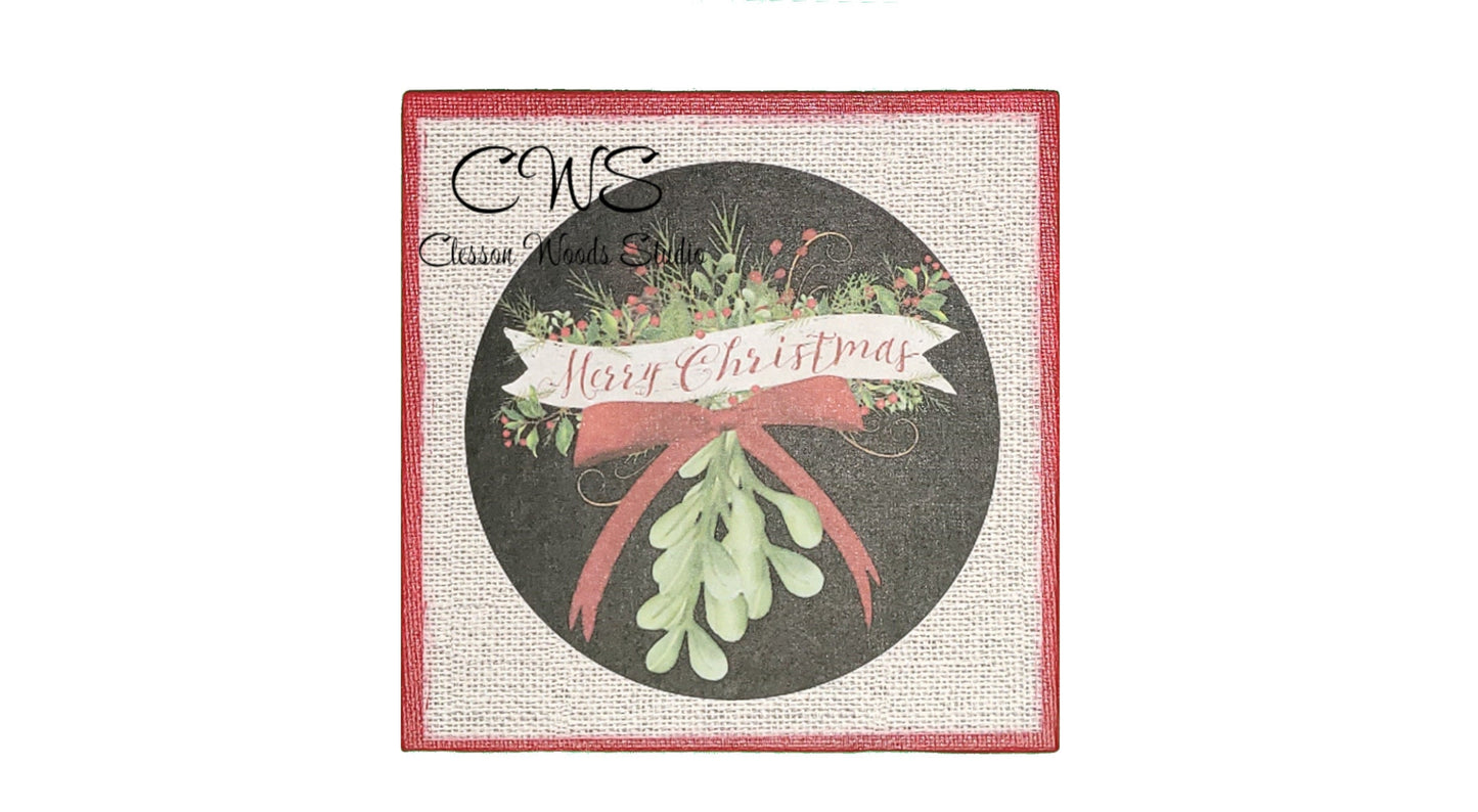 Christmas Rounds 3 Pc 5"x5" Canvas Set