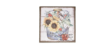 Fall Sunflowers 3 Pc 5"x5" Canvas Set