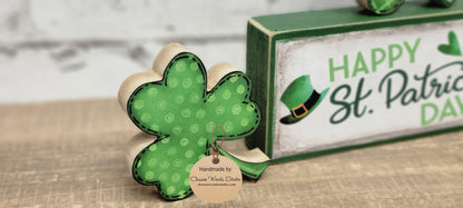 Happy St Patrick's Day 4 Piece Wood Block Set