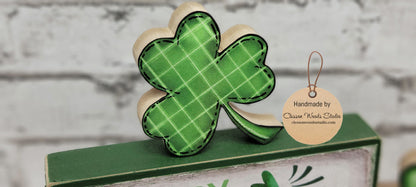 Happy St Patrick's Day 4 Piece Wood Block Set