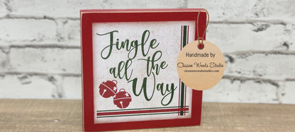 Jingle All The Way Square Wood Sign