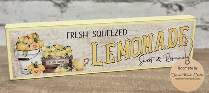Fresh Squeezed Lemonade 2.5"x9" Wood Sign