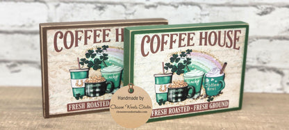 St. Patrick's Coffee House Wood Sign