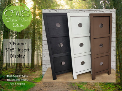 Triple Frame Display for 5x5 Inserts