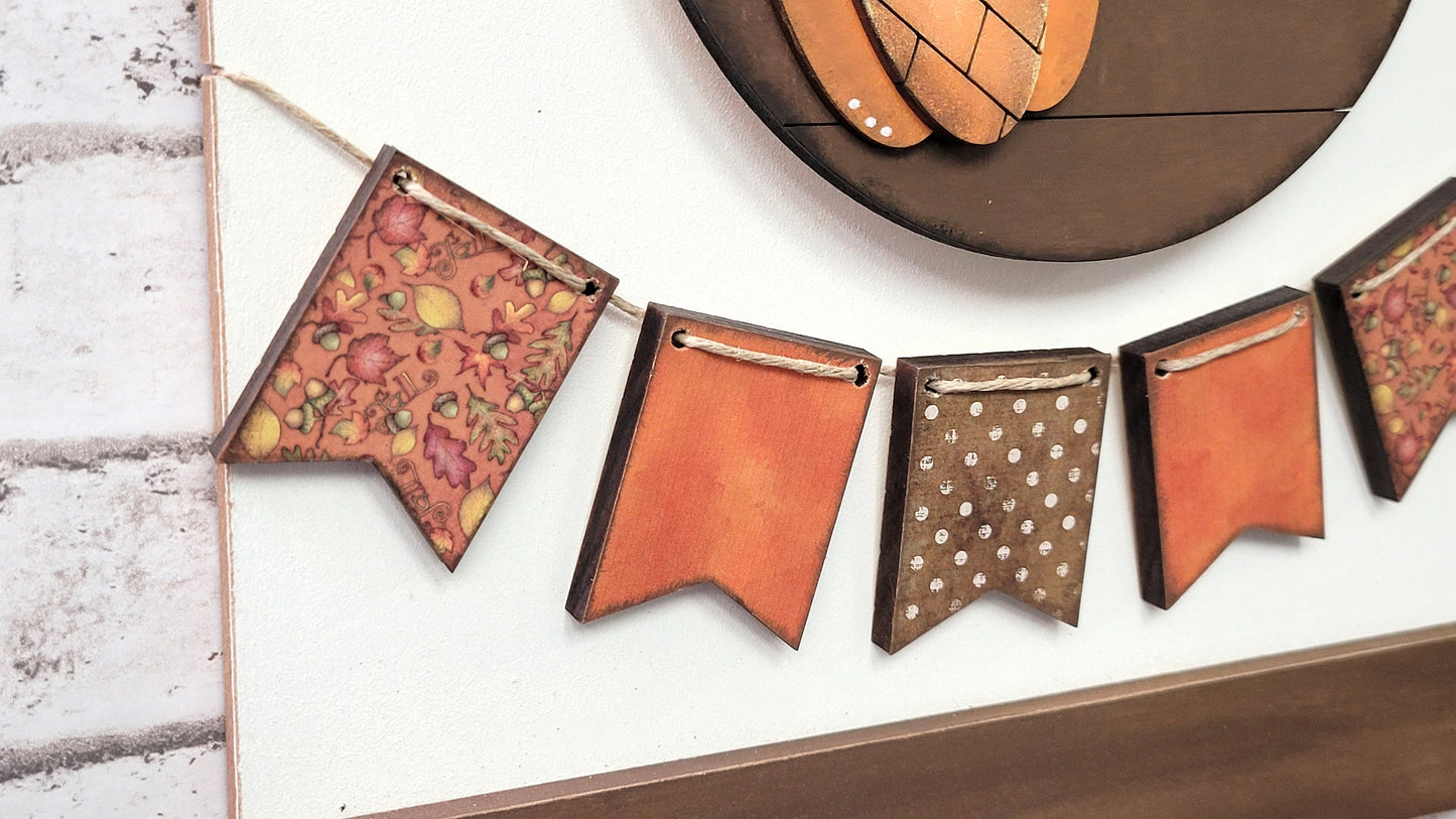 Hello Fall 6 Inch Round Sign & Banner