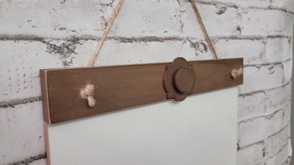 Round Sign & Banner White/Brown Interchangeable Display