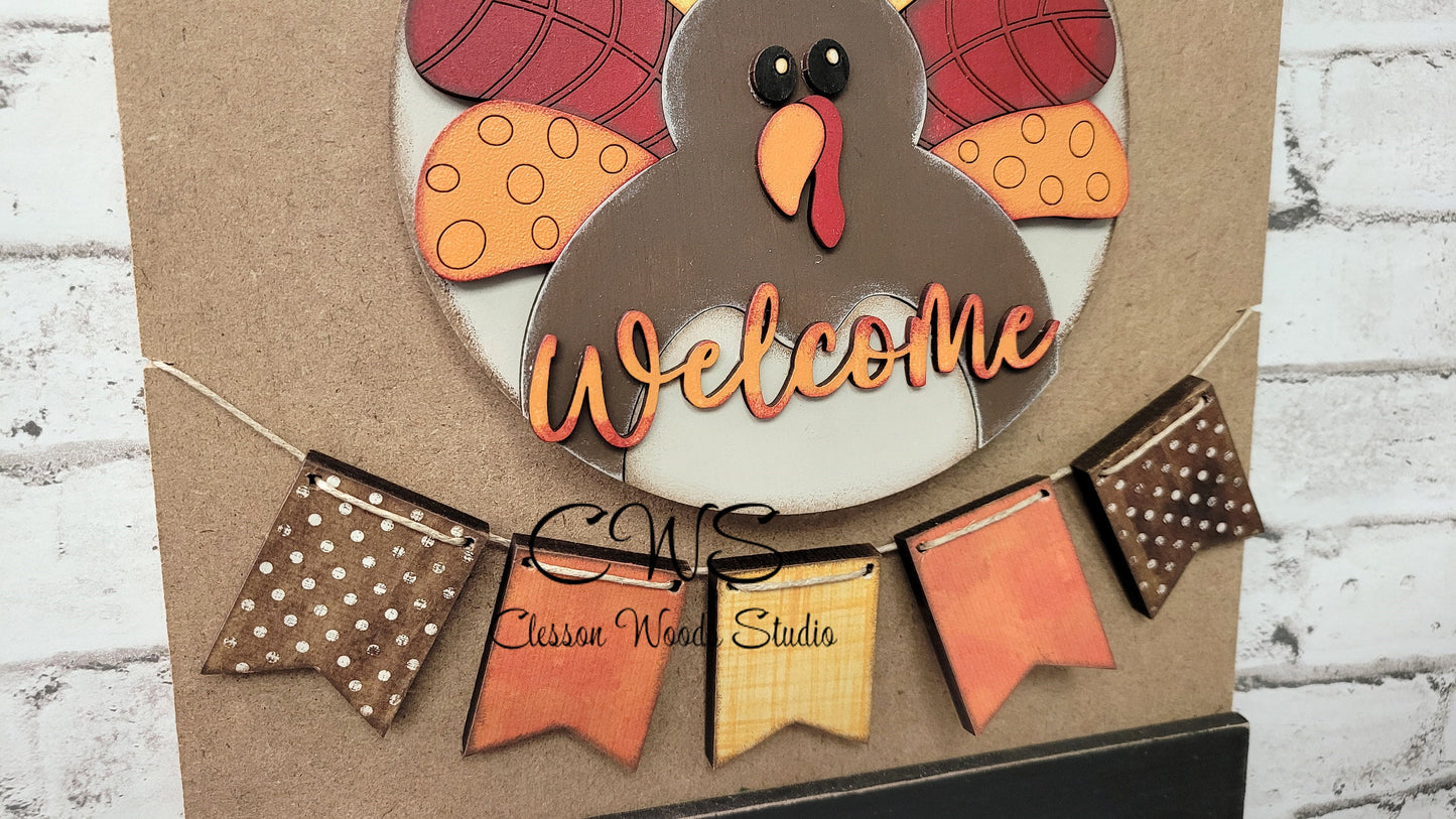 Turkey Welcome 6 Inch Round Sign & Banner