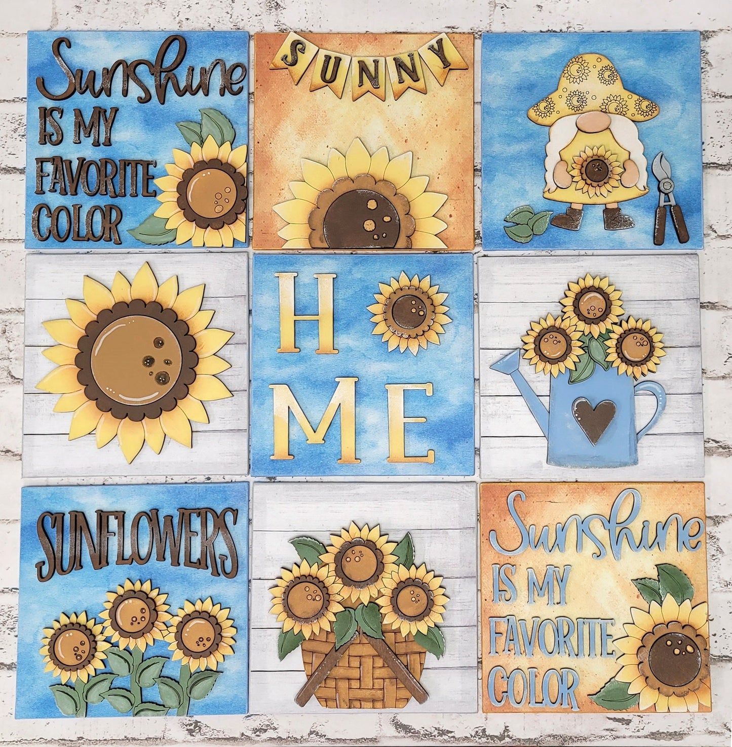 Sunshine is My Favorite Color 2 Laser Cut Wood 5"x5" Insert