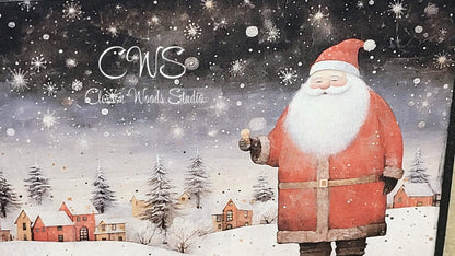 Old Time Santa 2 Wood Block Sign