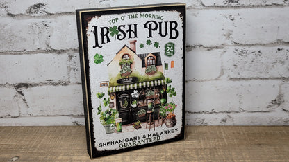 Irish Pub St. Patrick's Day Wood Sign